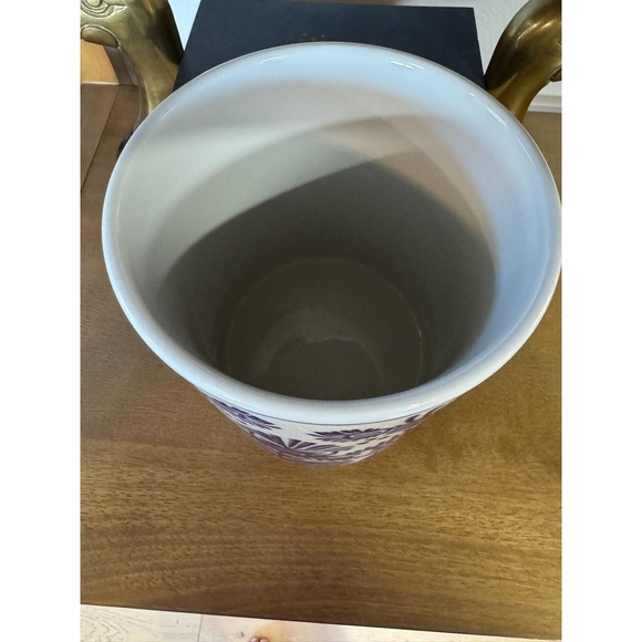 Pottery Barn Blue White Floral Ceramic Pot Planter Container Not For Food‎ Use - Picture 4 of 10